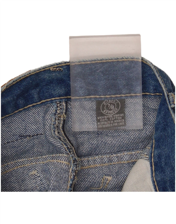 Saia jeans feminina cintura alta GITANO W26 algodão azul pequeno