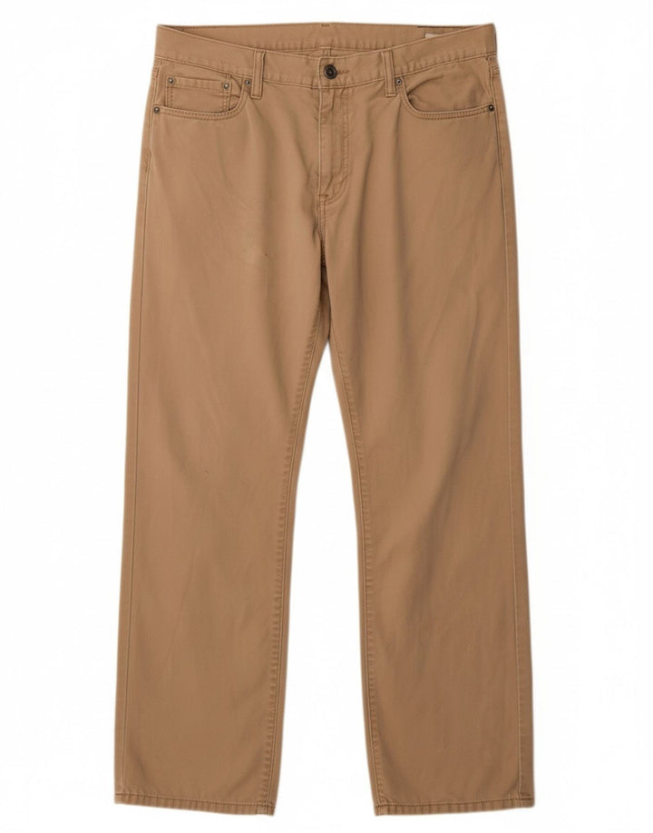 LEVI'S Calça masculina 514 reta casual W36 L30 algodão bege