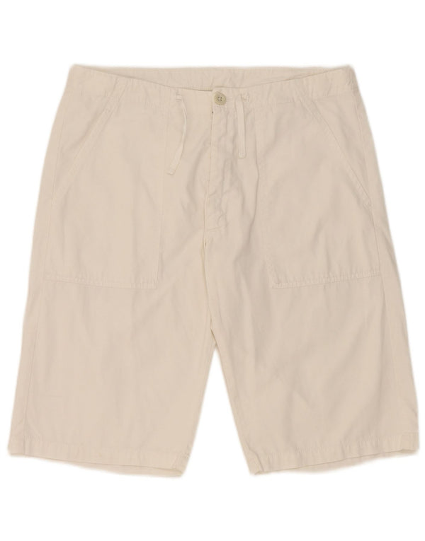 Belfe Mens Chino Shorts W30 Médio Algodão Branco