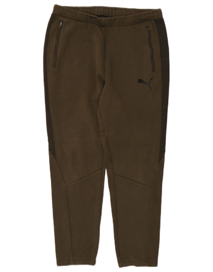 Calça de treino masculina Puma grande cáqui colorblock