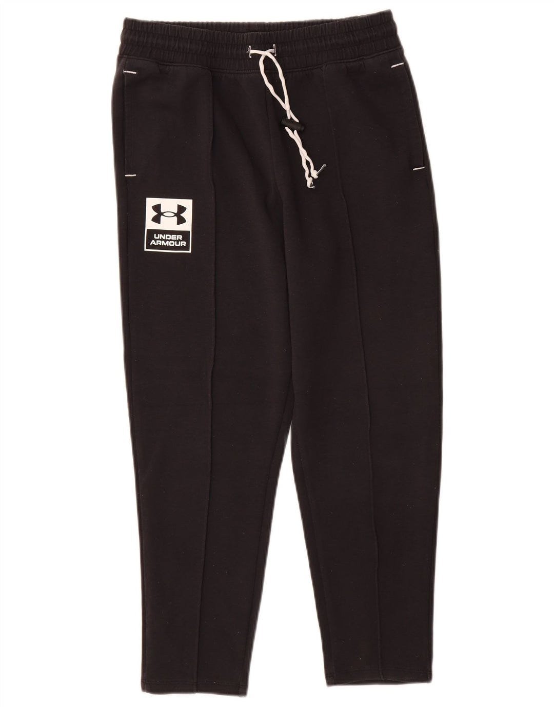 Calça de treino feminina Under Armour Graphic pequena de poliéster preto