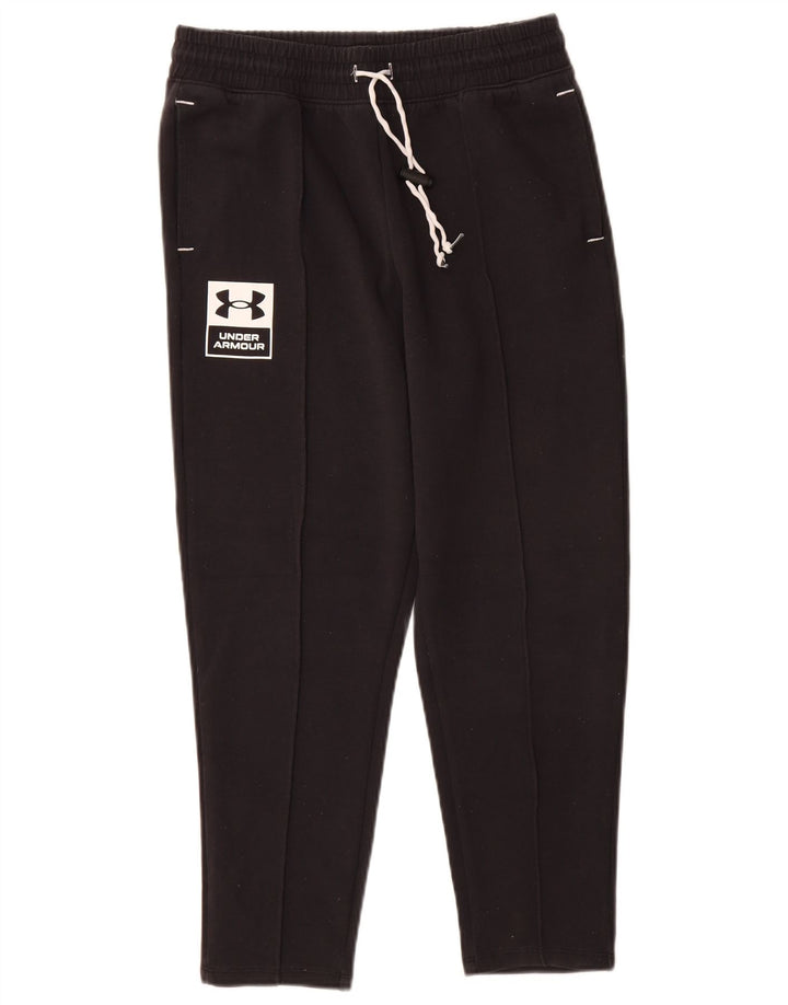 Calça de treino feminina Under Armour Graphic pequena de poliéster preto