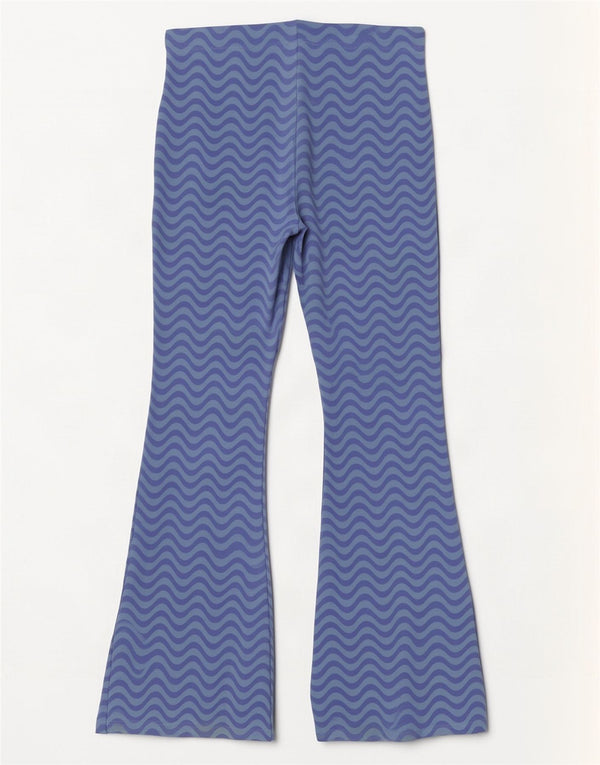Marks & Spencer Leggings Flare para meninas 13-14 anos Azul Chevron Algodão