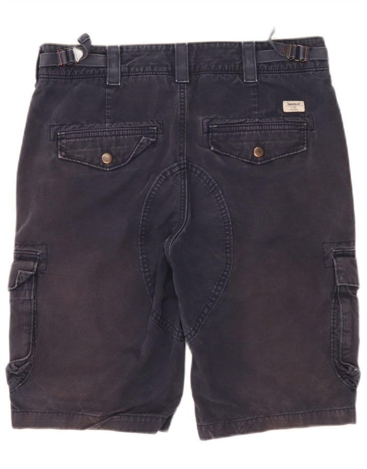 Timberland Mens Cargo Shorts W32 Medium Navy Blue Cotton