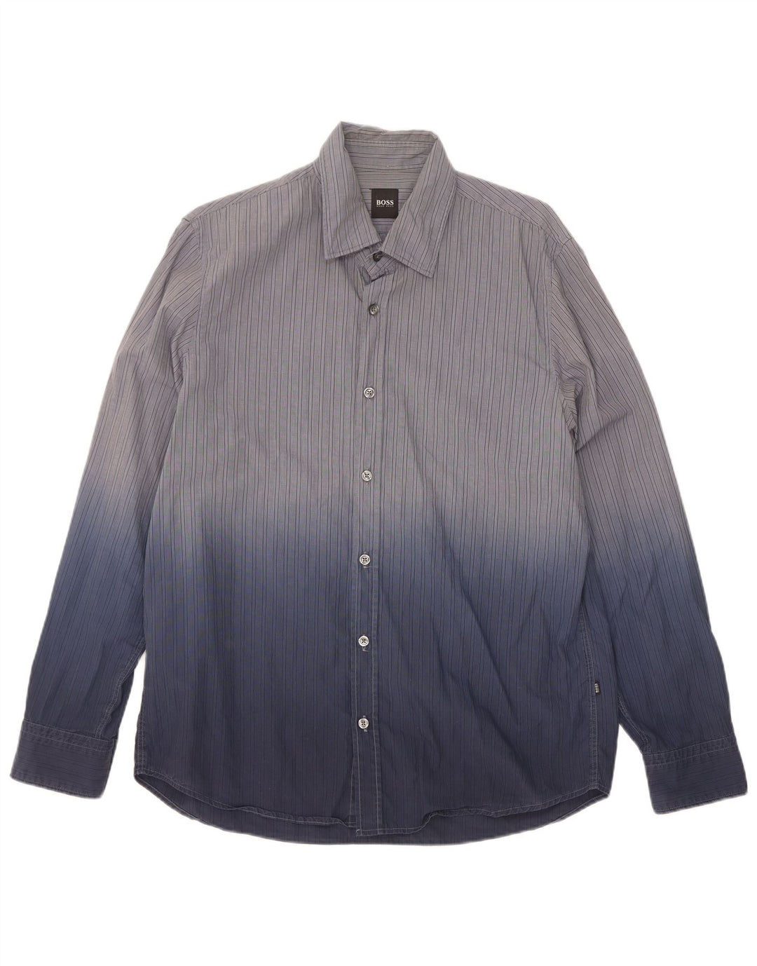 Camisa masculina Hugo Boss grande azul tie-dye algodão