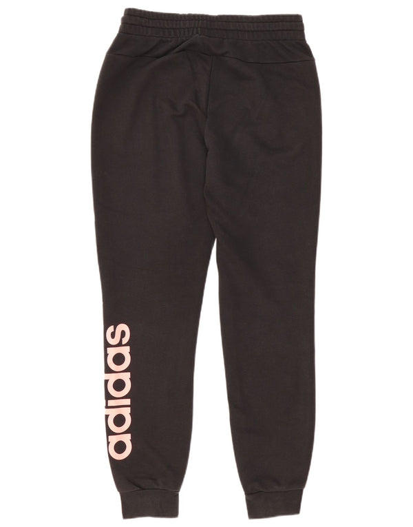 Adidas Womens Graphic Tracksuit Calças Joggers UK 8/10 Pequeno Preto