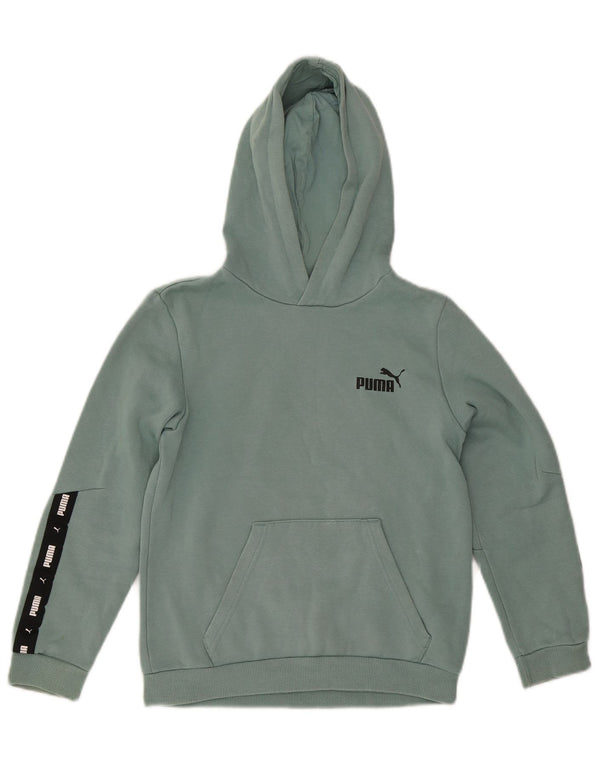 Suéter com capuz feminino Puma feminino 11-12 anos azul colorblock algodão