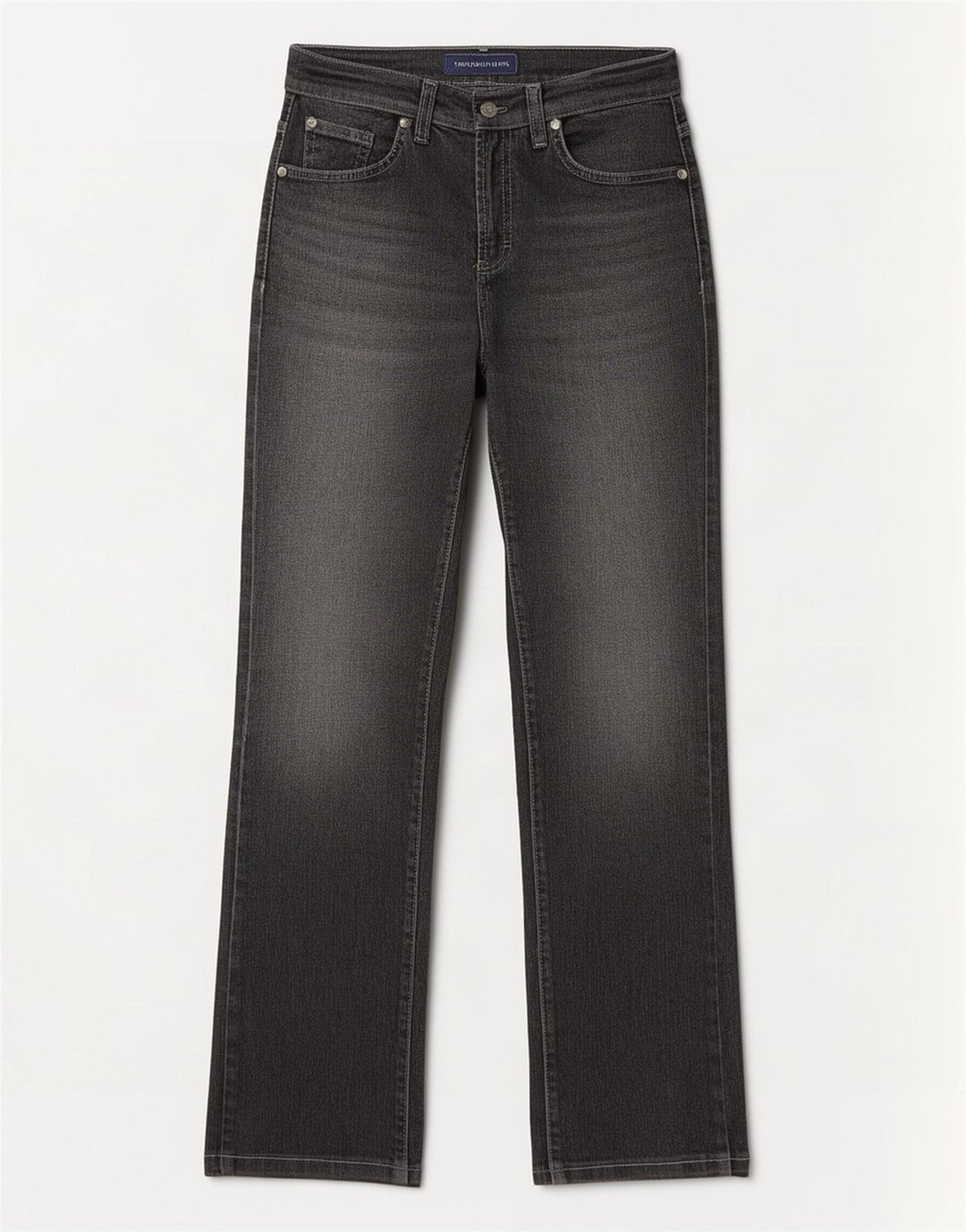 Jeans retos femininos Trussardi W28 L30 algodão cinza