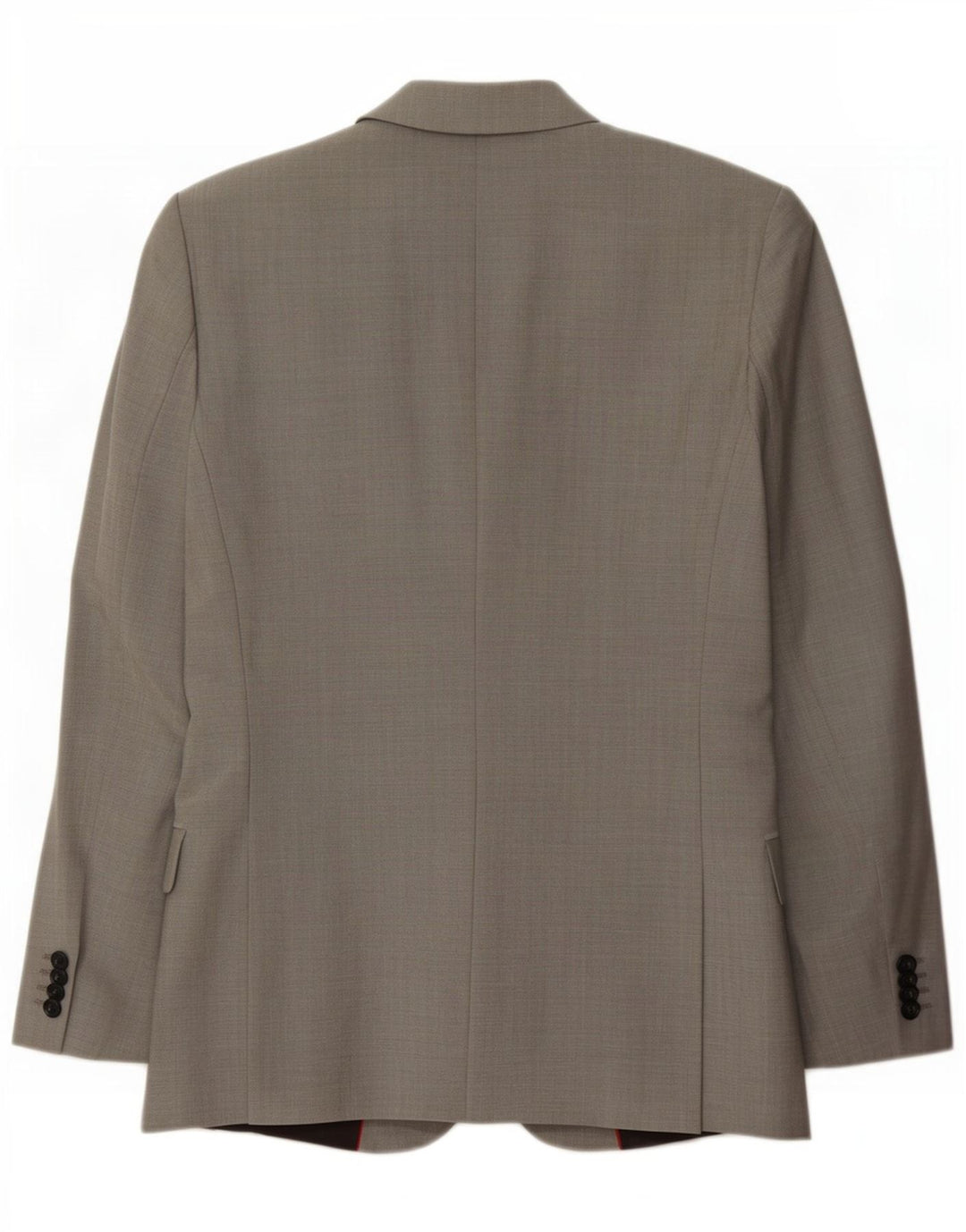 Jaqueta blazer masculina Hugo Boss com 2 botões UE 46 pequena lã cinza