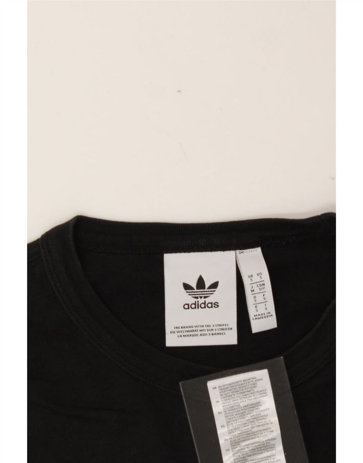 ADIDAS Mens T-Shirt Top Small Black Cotton Vintage Adidas and Second-Hand Adidas from Messina Hembry 