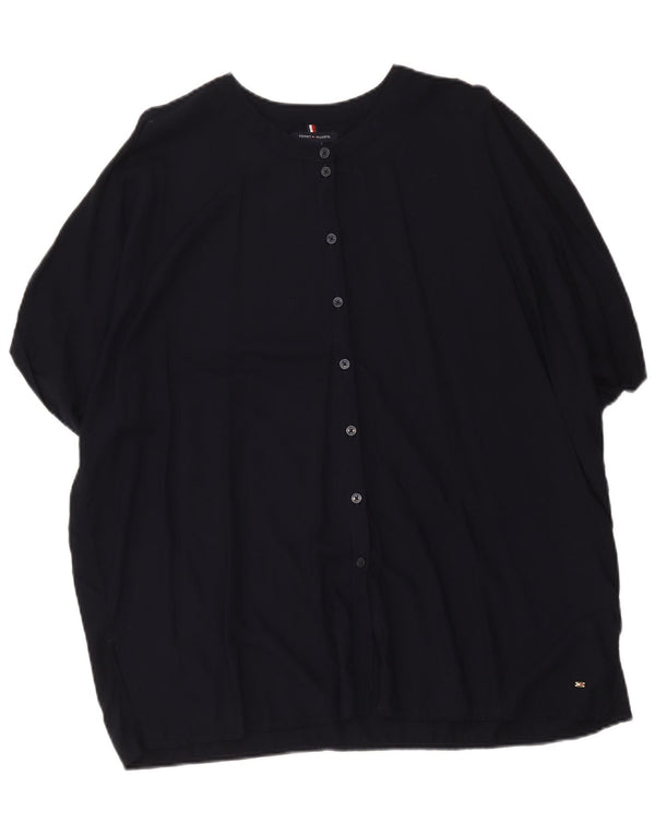 Blusa feminina de manga curta Tommy Hilfiger UK 20 2XL azul marinho