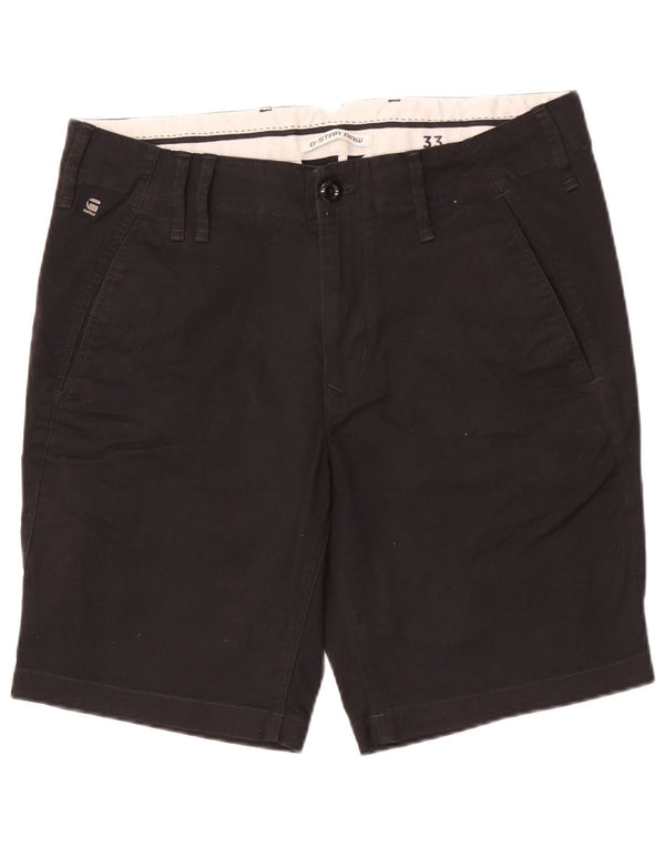 G-Star Mens Chino Shorts W33 Médio Algodão Preto