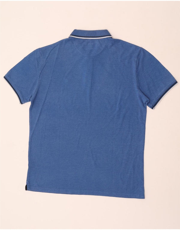 Camisa polo masculina CHAMPION grande listrada azul