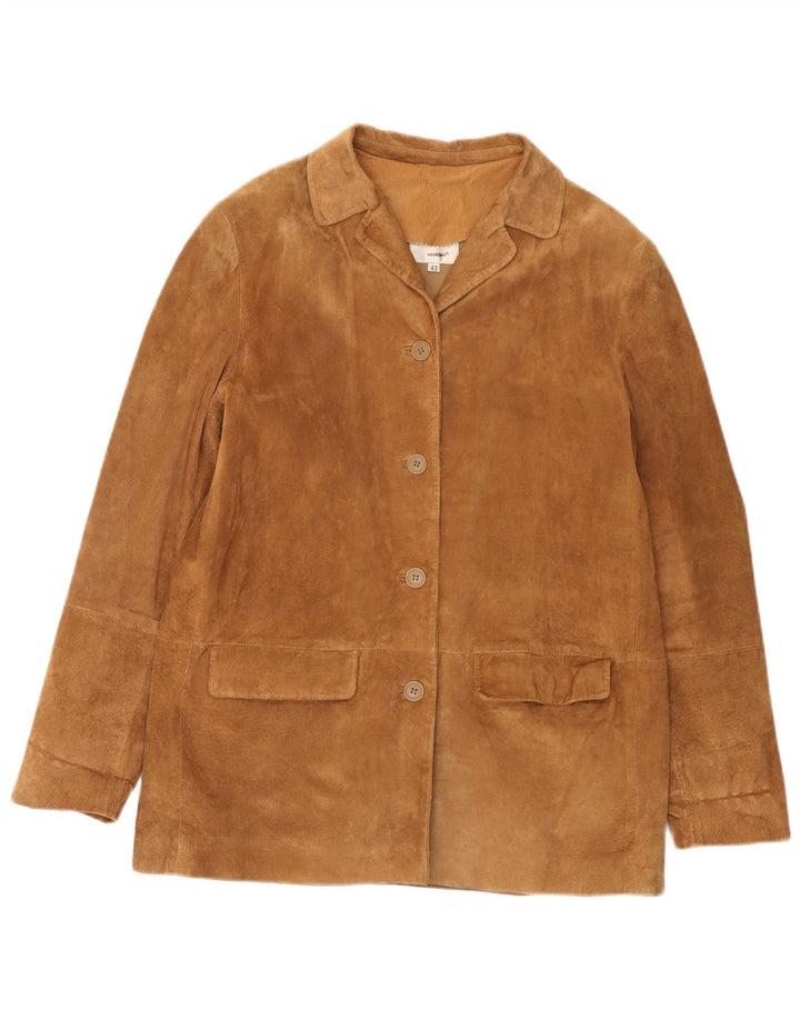 Jaqueta feminina Conbipel Free Heron Suede IT 42 couro marrom médio