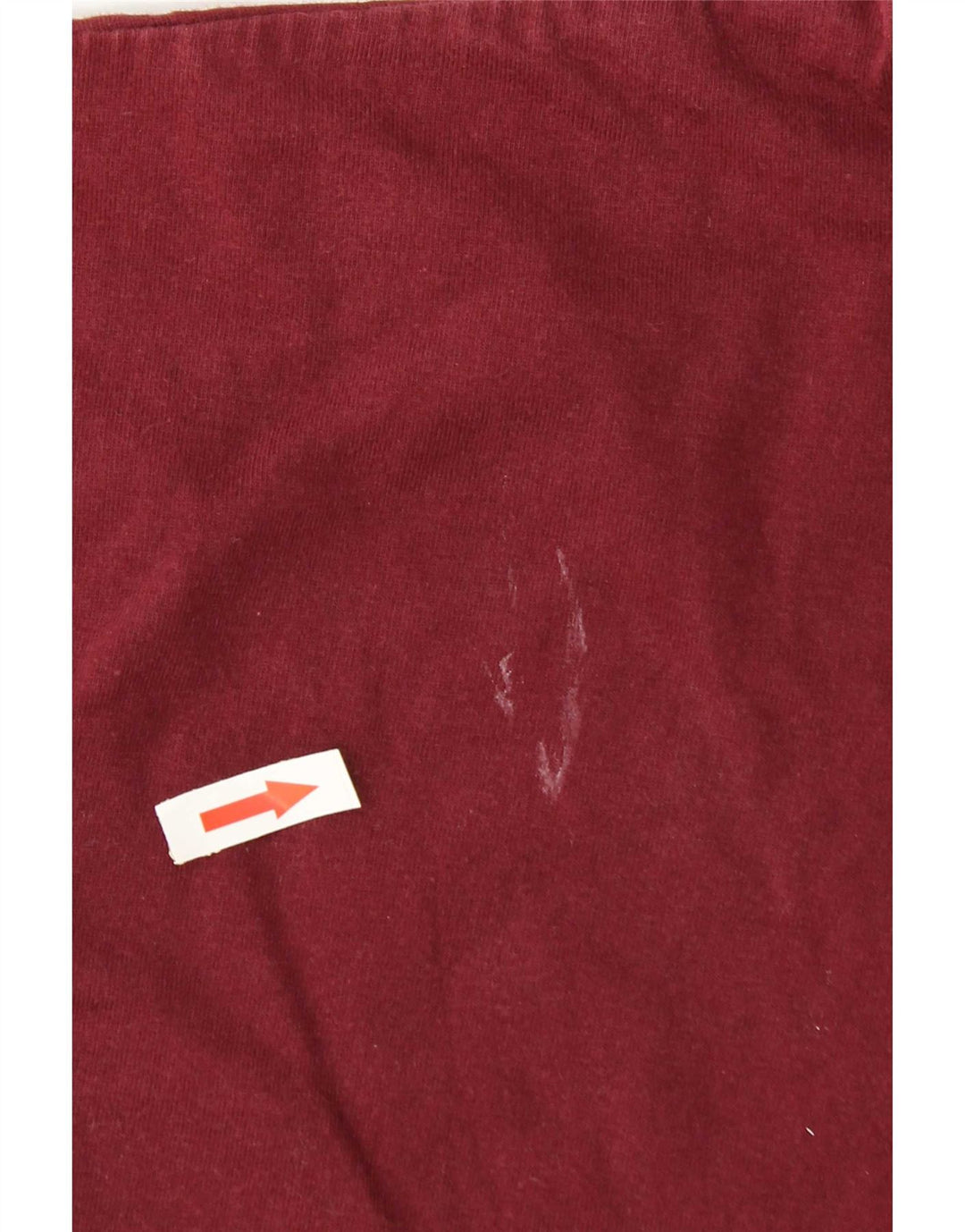 Reebok Mens T-Shirt Top Grande Algodão Borgonha