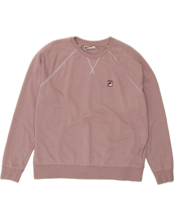 FILA Womens Sweatshirt Jumper UK 20 2XL Pink Cotton Vintage Fila and Second-Hand Fila from Messina Hembry 