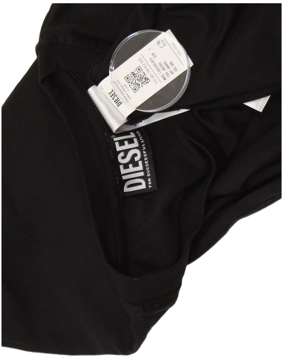 Camiseta gráfica masculina DIESEL grande algodão preto