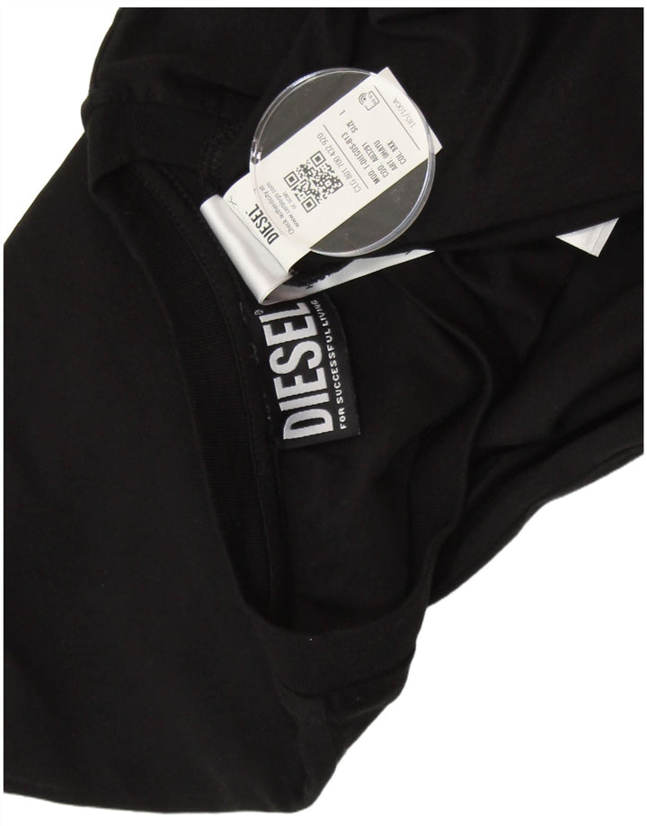 Camiseta gráfica masculina DIESEL grande algodão preto