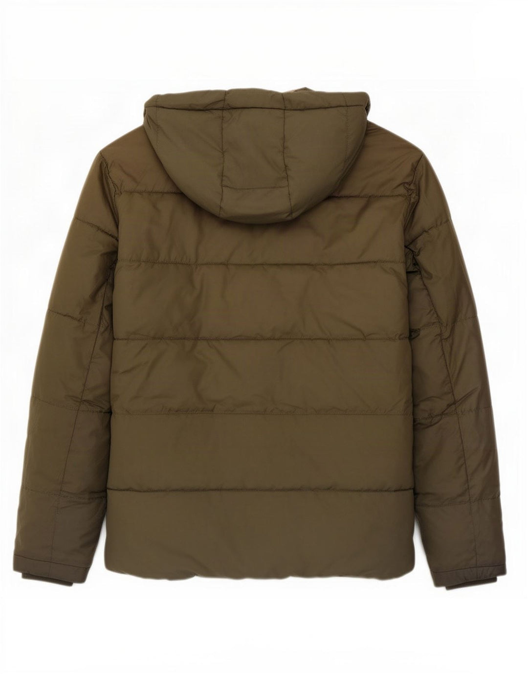 Jaqueta masculina acolchoada com capuz Jack & Jones UK 42 XL cáqui poliéster