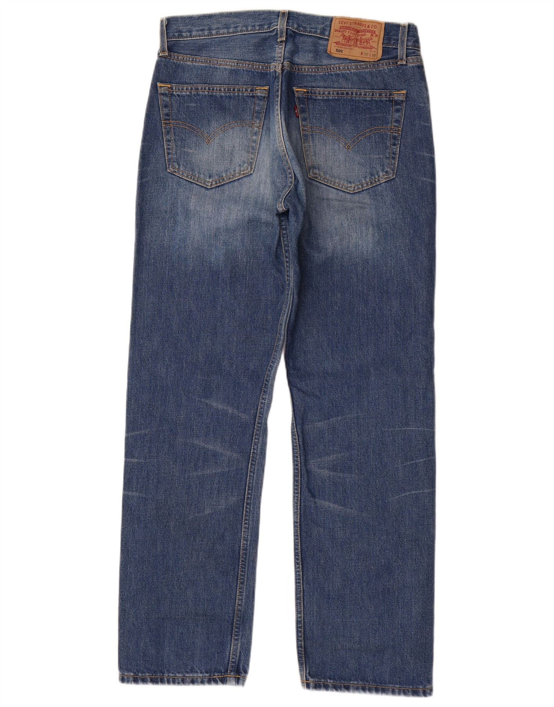 Levi's Masculino 501 Straight Jeans W32 L30 Azul Algodão