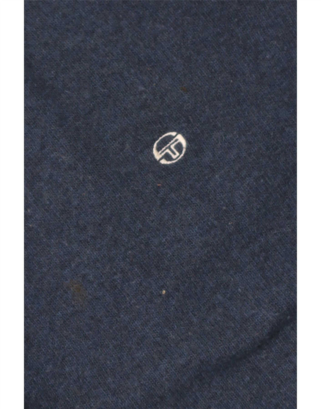 Suéter masculino Sergio Tacchini com gola redonda, grande lã azul marinho