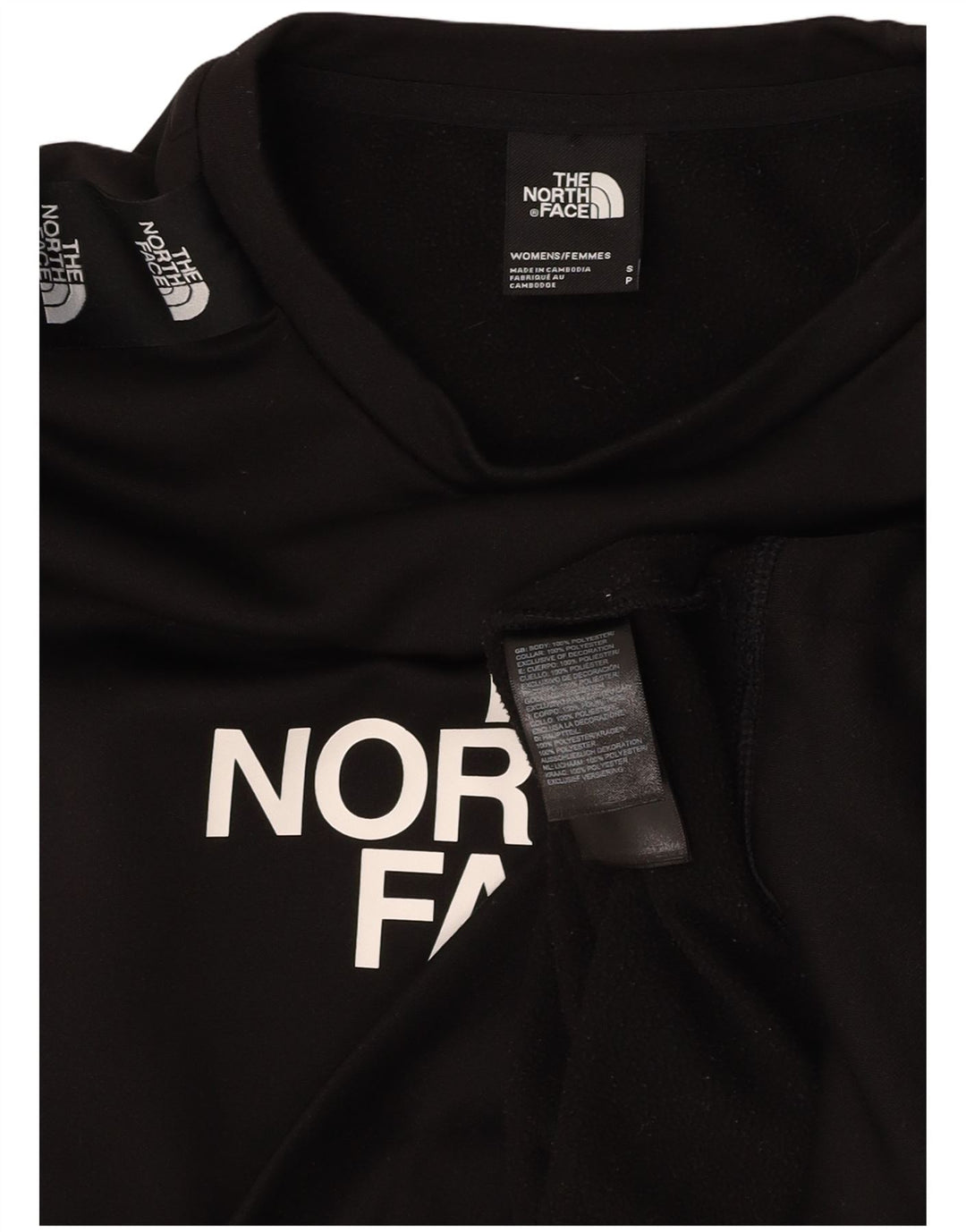 THE NORTH FACE Suéter feminino cropped oversized Reino Unido 10 pequeno preto