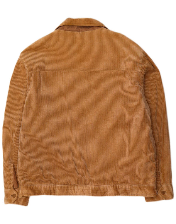 Zara Jaqueta masculina de veludo Sherpa UK 44 2XL algodão bege