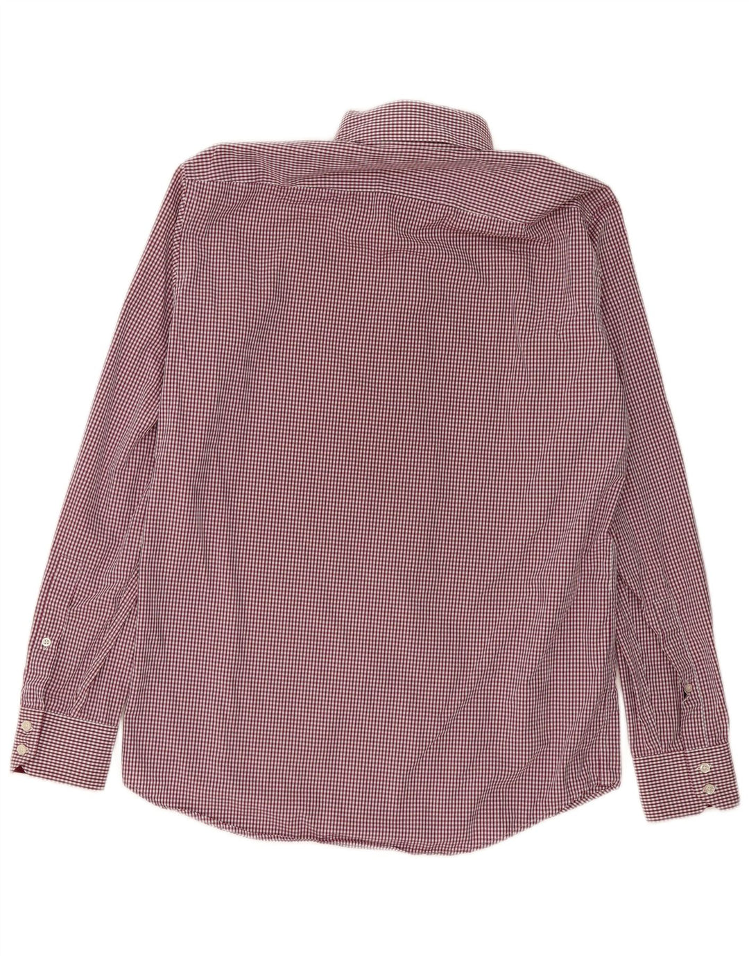 Camisa masculina de ajuste regular Hugo Boss, algodão guingão médio Borgonha