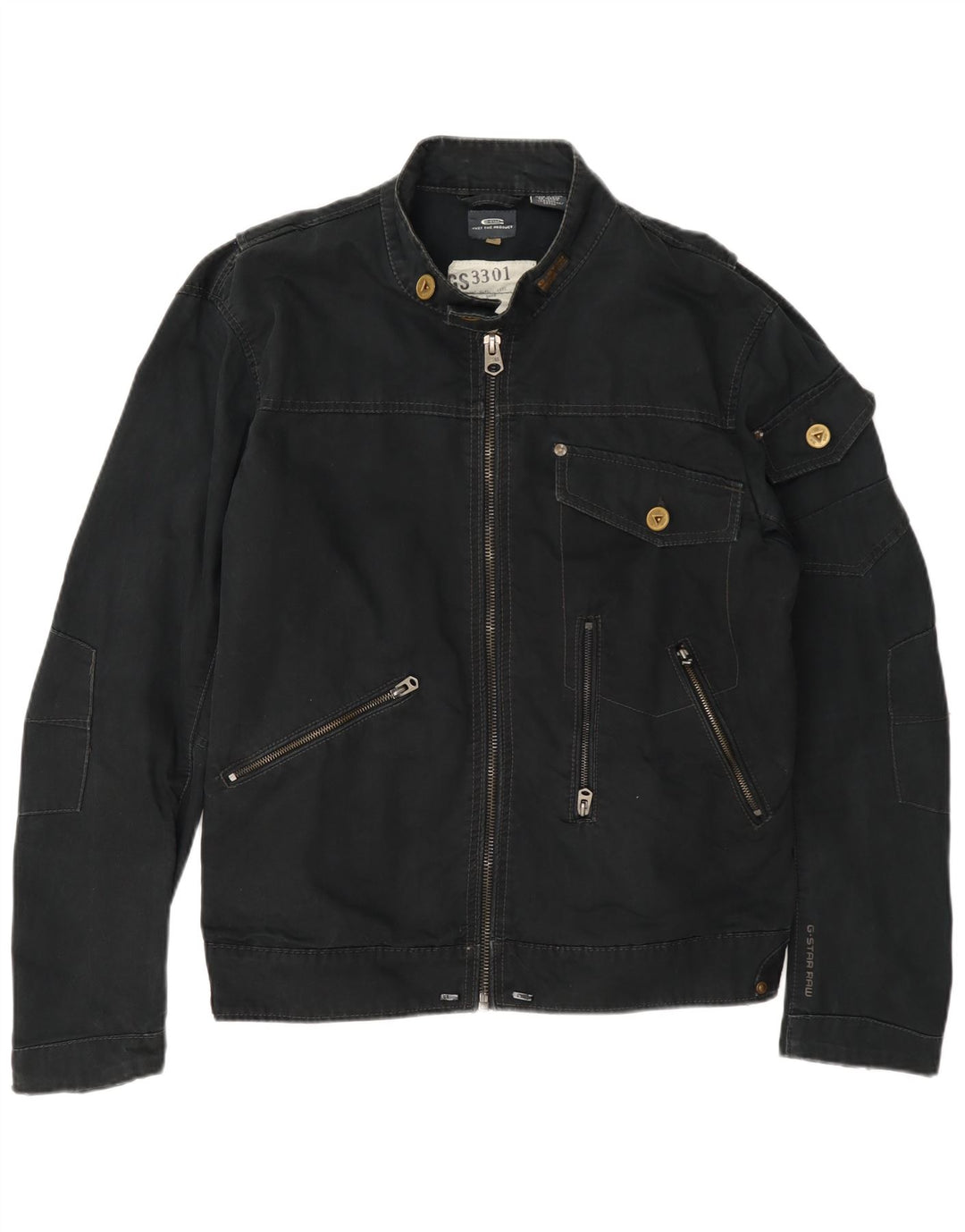 Jaqueta utilitária masculina G-Star UK 42 XL algodão azul marinho