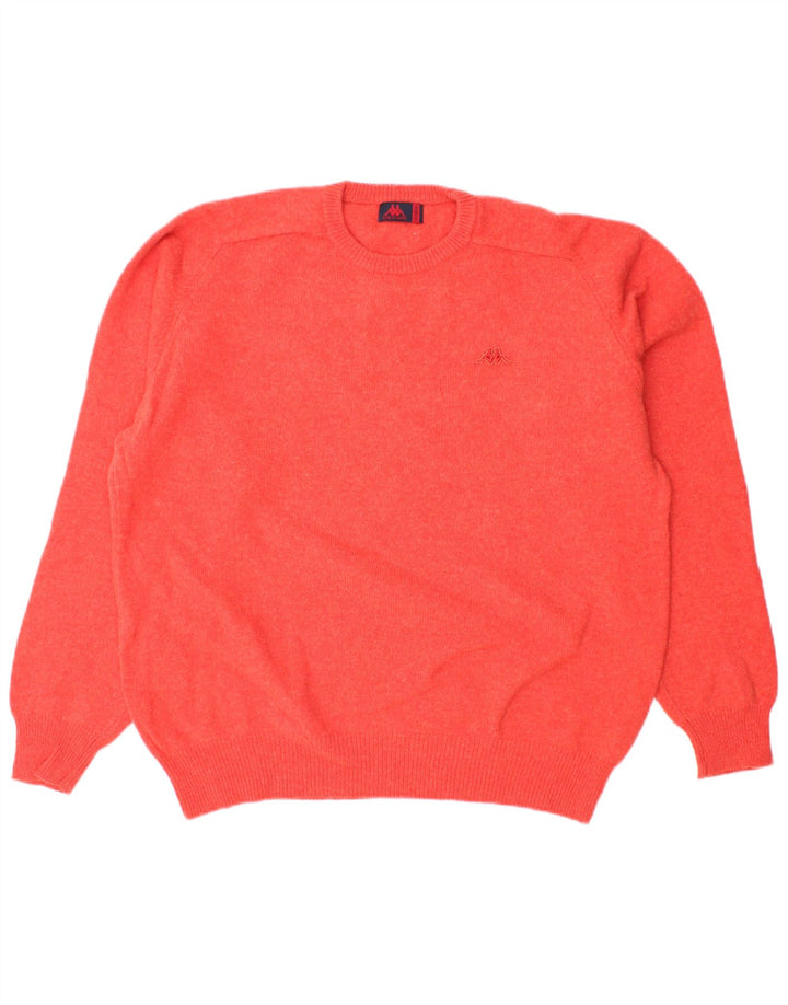 Suéter masculino Kappa com gola redonda XL de lã vermelha