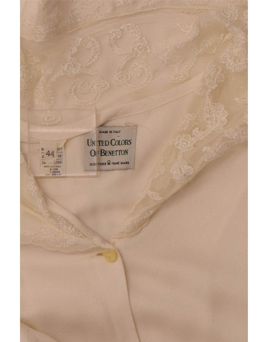 Blusa feminina BENETTON IT 44 médio off white viscose
