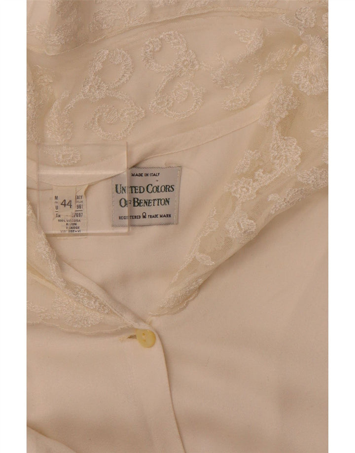 Blusa feminina BENETTON IT 44 médio off white viscose