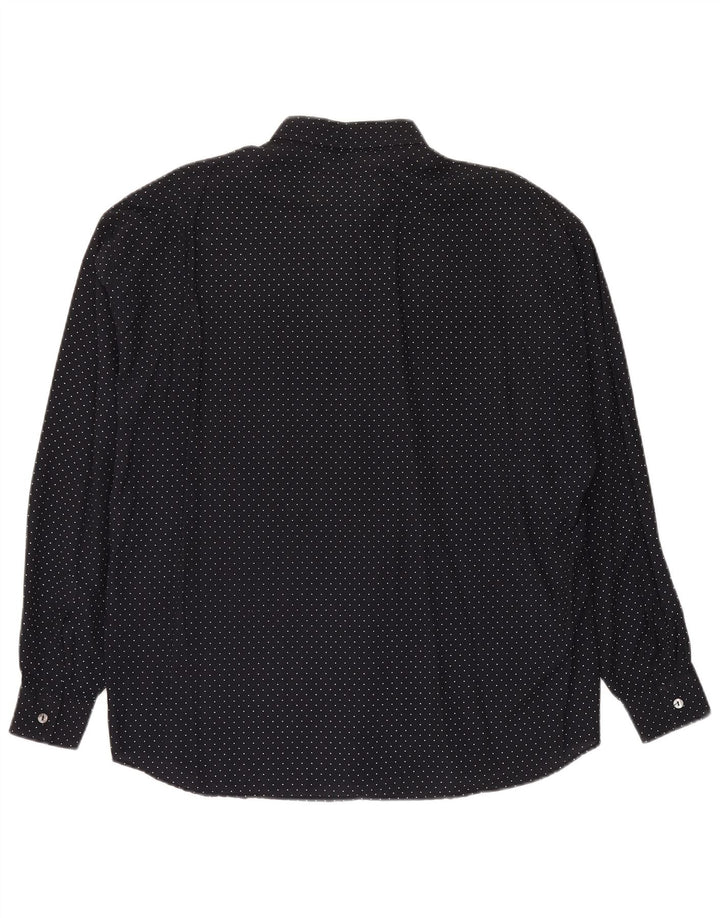 Camisa masculina vintage grande viscose manchada preta