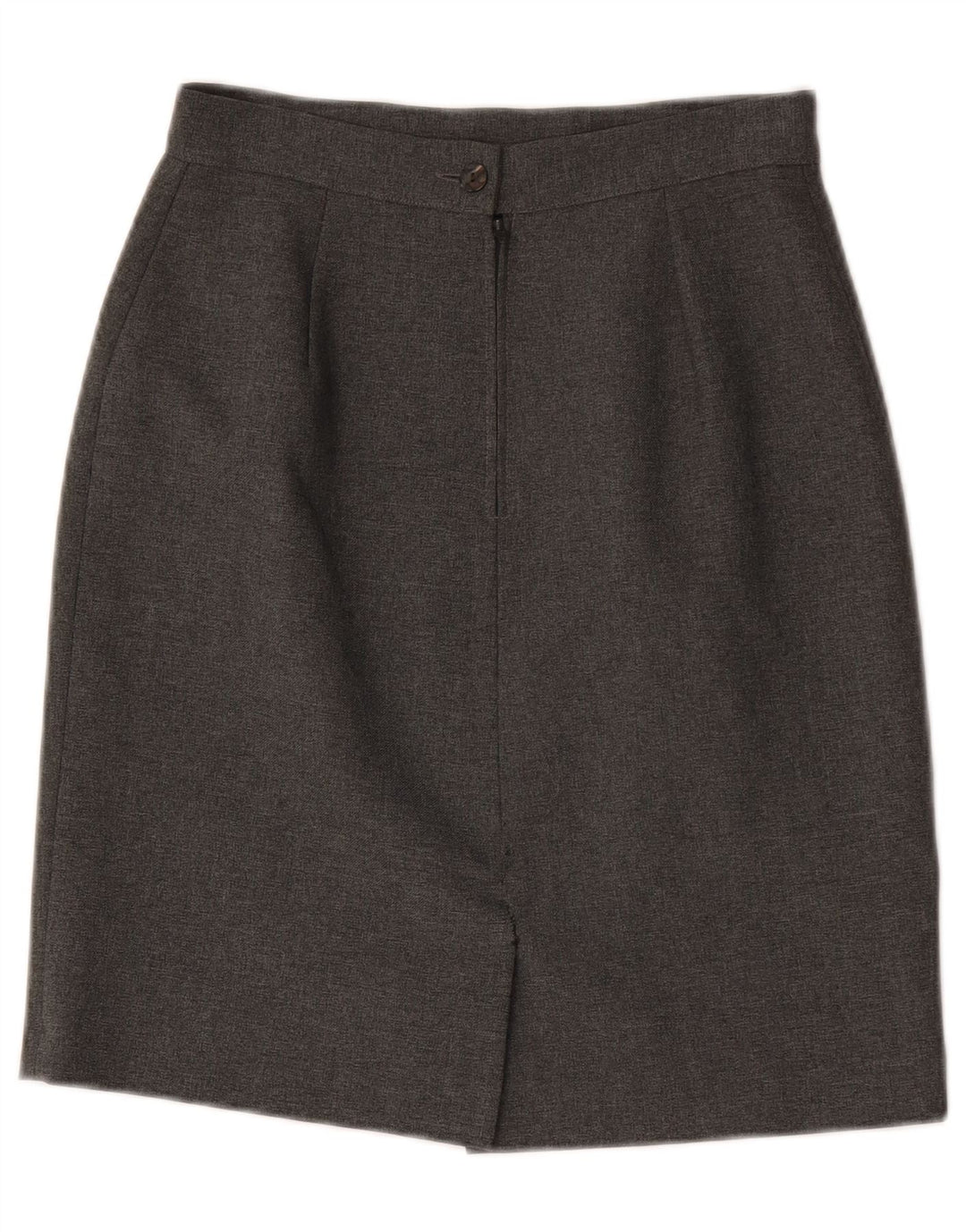 Saia lápis de cintura alta para mulheres vintage IT 44 poliéster cinza W26 médio