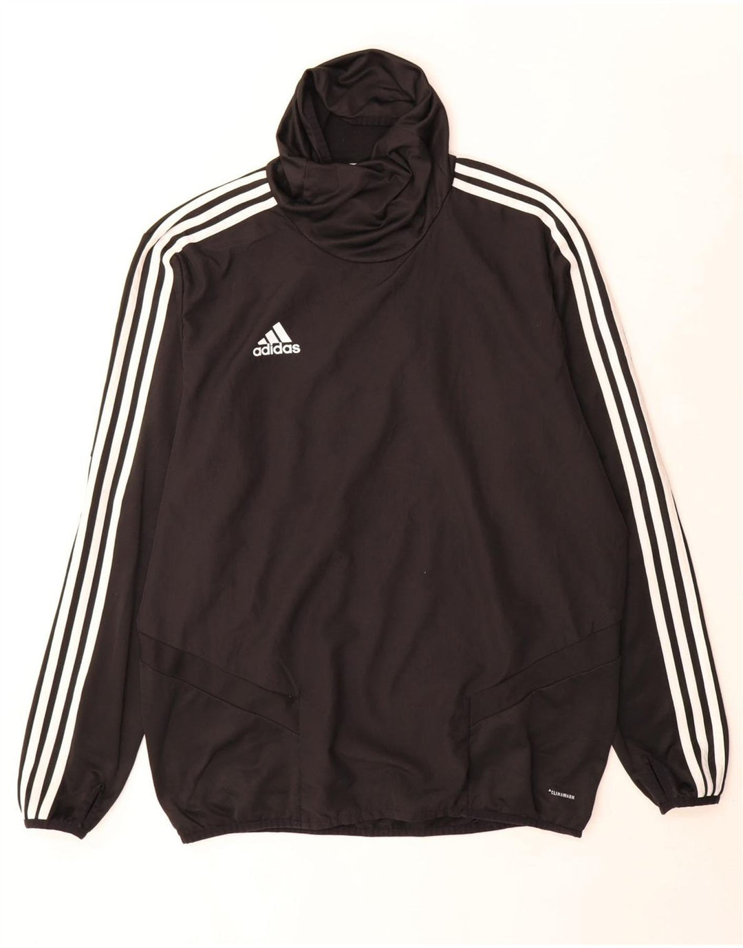 Adidas Mens Climawarm Roll Neck Top Manga Longa Grande Poliéster Preto