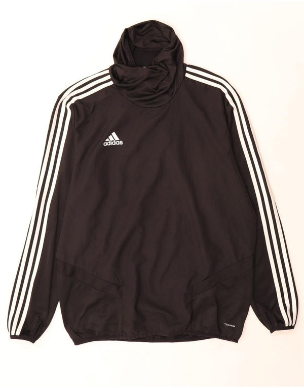 Adidas Mens Climawarm Roll Neck Top Manga Longa Grande Poliéster Preto