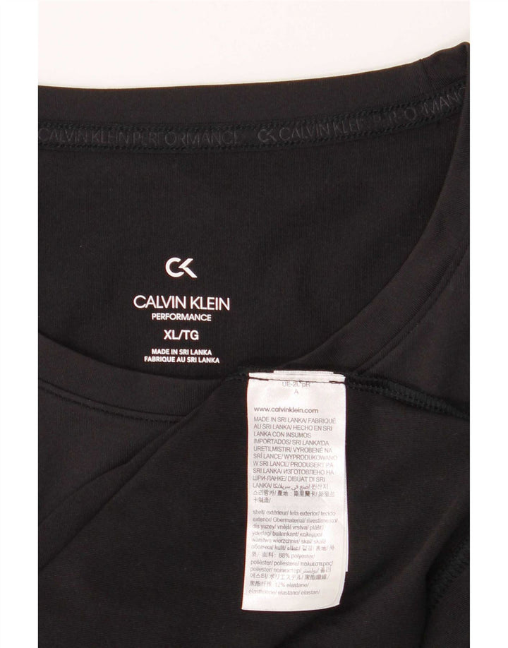Camiseta masculina Calvin Klein com estampa gráfica XL preto poliéster