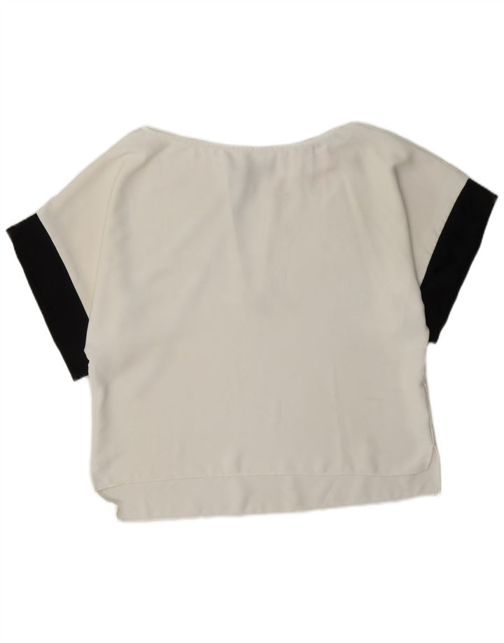 Blusa oversized feminina Zara UK 6 XS branco colorblock