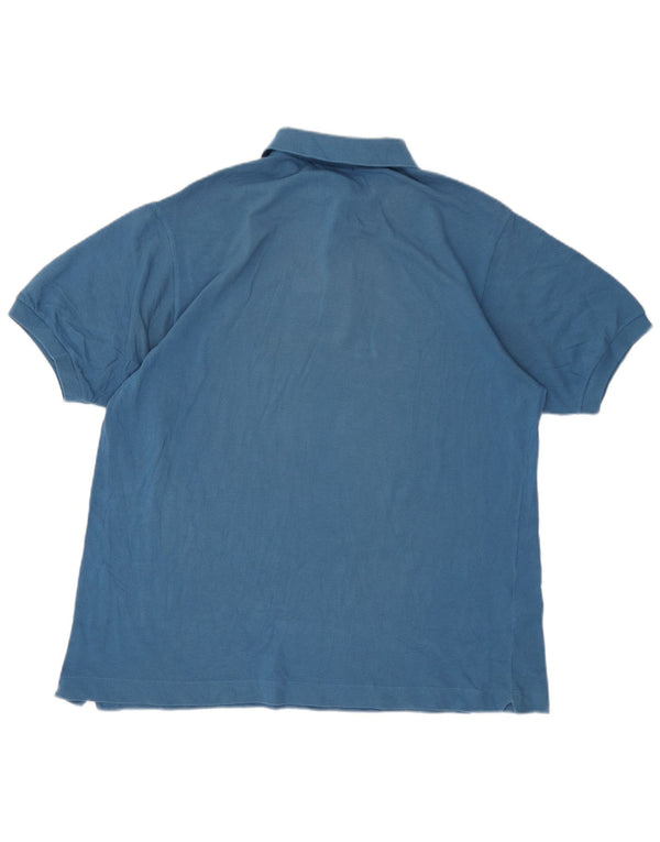 Camisa polo masculina Lacoste tamanho 7 2XL algodão azul