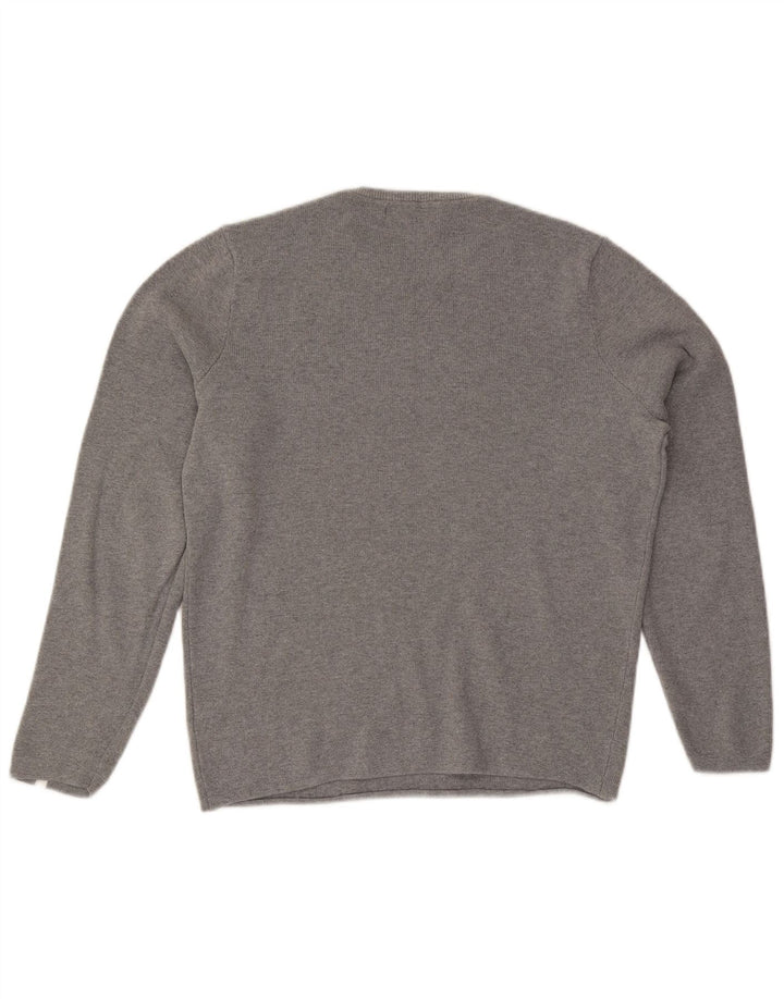 Suéter feminino Marks & Spencer com gola redonda Reino Unido 14 cinza médio