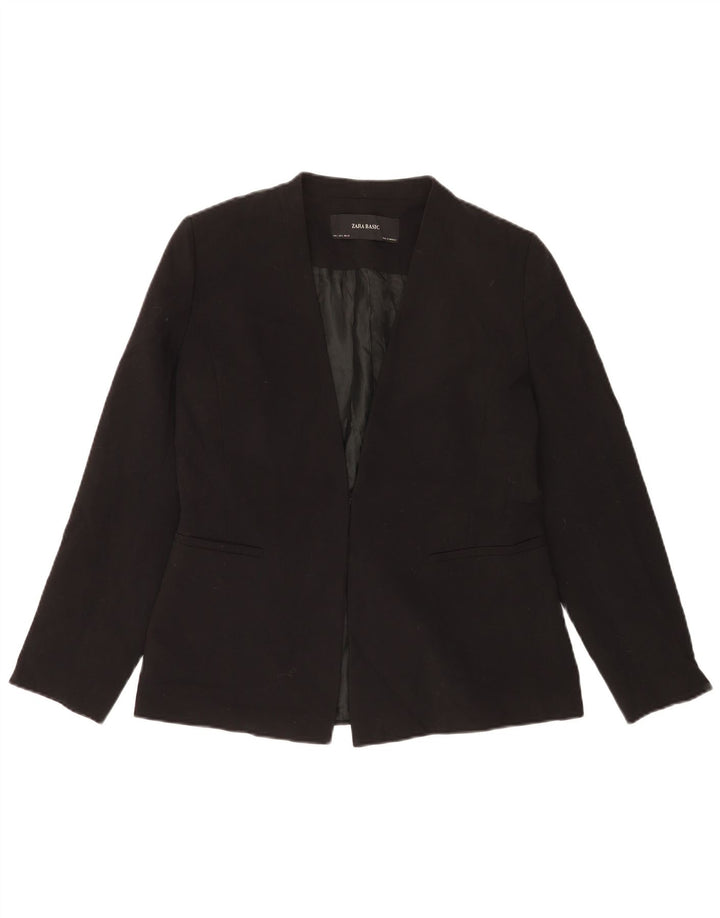 Jaqueta Blazer Feminina Zara Reino Unido 16 Grande Poliéster Preto