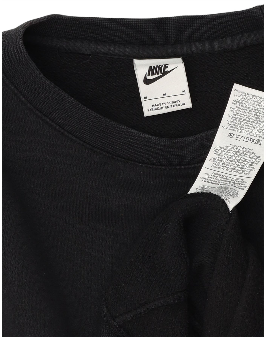 Nike masculino moletom jumper médio algodão preto