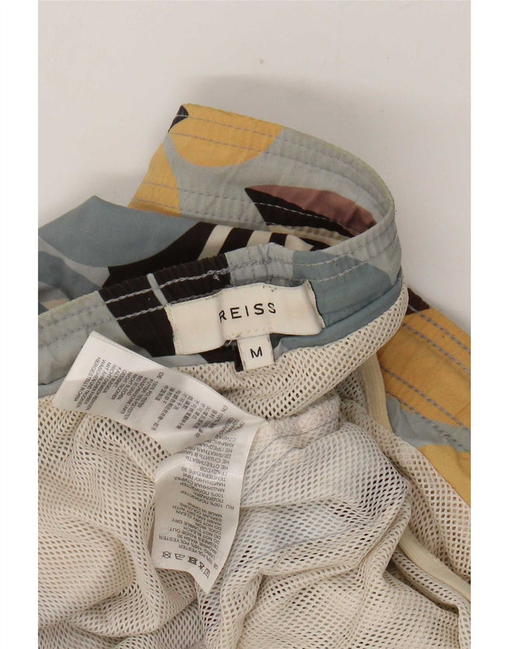 Reiss Shorts de natação masculino médio poliéster floral multicolorido