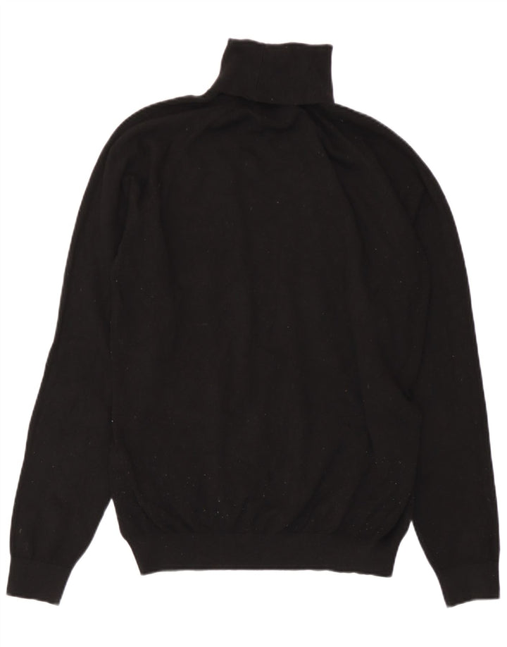 Suéter feminino Zara com gola redonda e viscose preta pequena Reino Unido 10