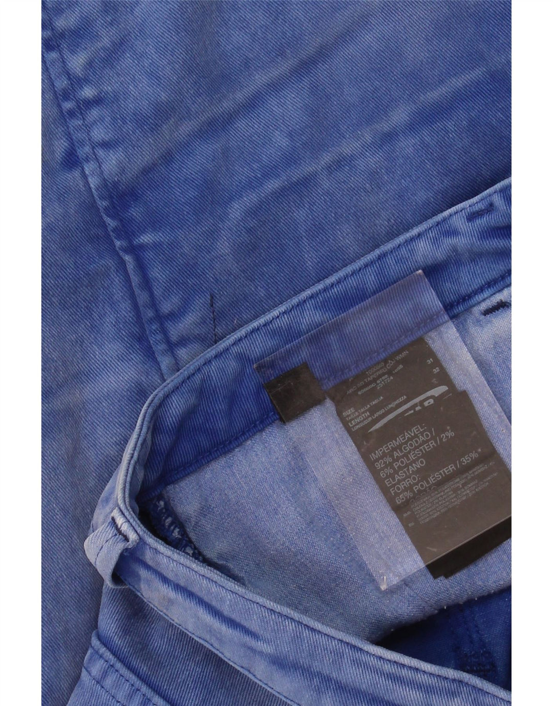 Shorts jeans masculino G-STAR W31 algodão azul médio