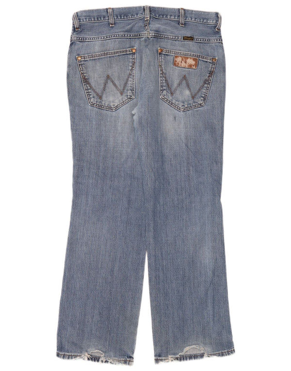 Wrangler Masculino Alaska Straight Jeans W34 L30 Azul Algodão