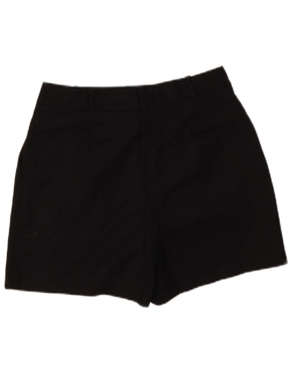 Zara Shorts Chino feminino de cintura alta pequeno W26 algodão preto