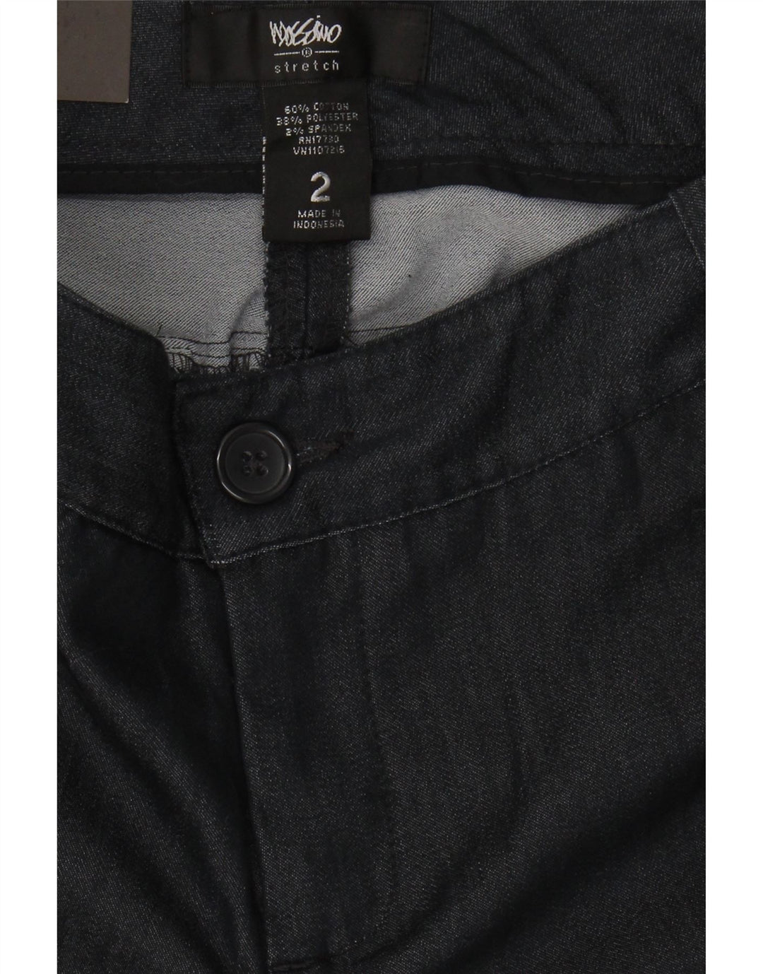 MOSSIMO Womens Straight Capri Trousers US 2 XS W25 L20 Navy Blue Cotton Vintage Mossimo and Second-Hand Mossimo from Messina Hembry 