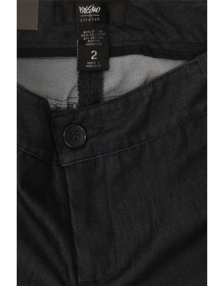 MOSSIMO Womens Straight Capri Trousers US 2 XS W25 L20 Navy Blue Cotton Vintage Mossimo and Second-Hand Mossimo from Messina Hembry 