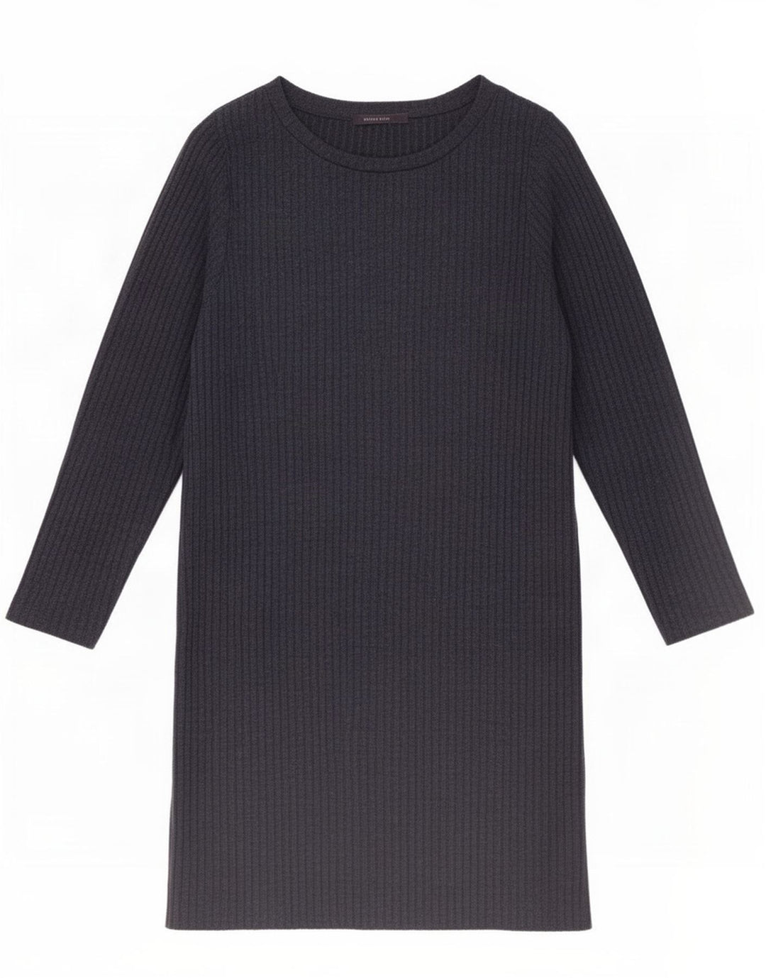 Vestido básico feminino de manga comprida Marks & Spencer Reino Unido 16 grande azul marinho